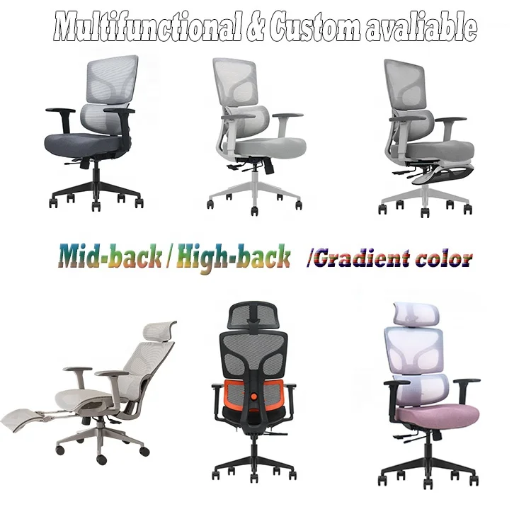 New Ergonomic Directors Office Chair Reclining Computer Chairs Mesh Manager Work Swivel Execut Office Gaming Chair Wholesale