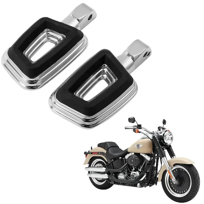 For Harley Softail Fat Boy Street Bob Sport Glide Low Rider Slim Heritage Classic 2018-2022 Rear Passenger Foot Pegs Pedal Pads