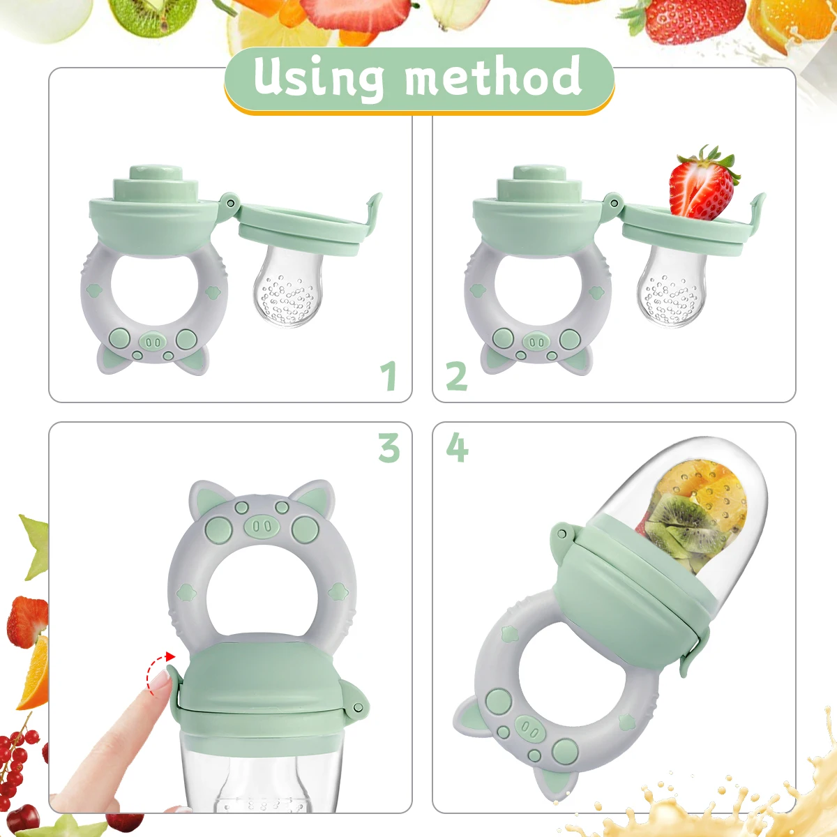 4pcs/set Silicone Fruit & Vege - Baby Food Vegetables recension och pris