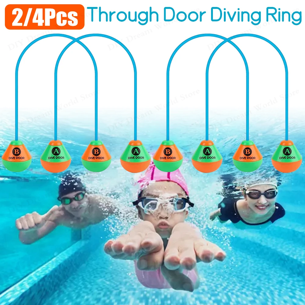 من خلال الباب حلقة الغوص تحت الماء لعبة السباحة يساعد على الغوص الباب قابلة لإعادة الاستخدام الغوص السباحة من خلال الباب الكبار الاطفال بركة من خلال حلقات #1