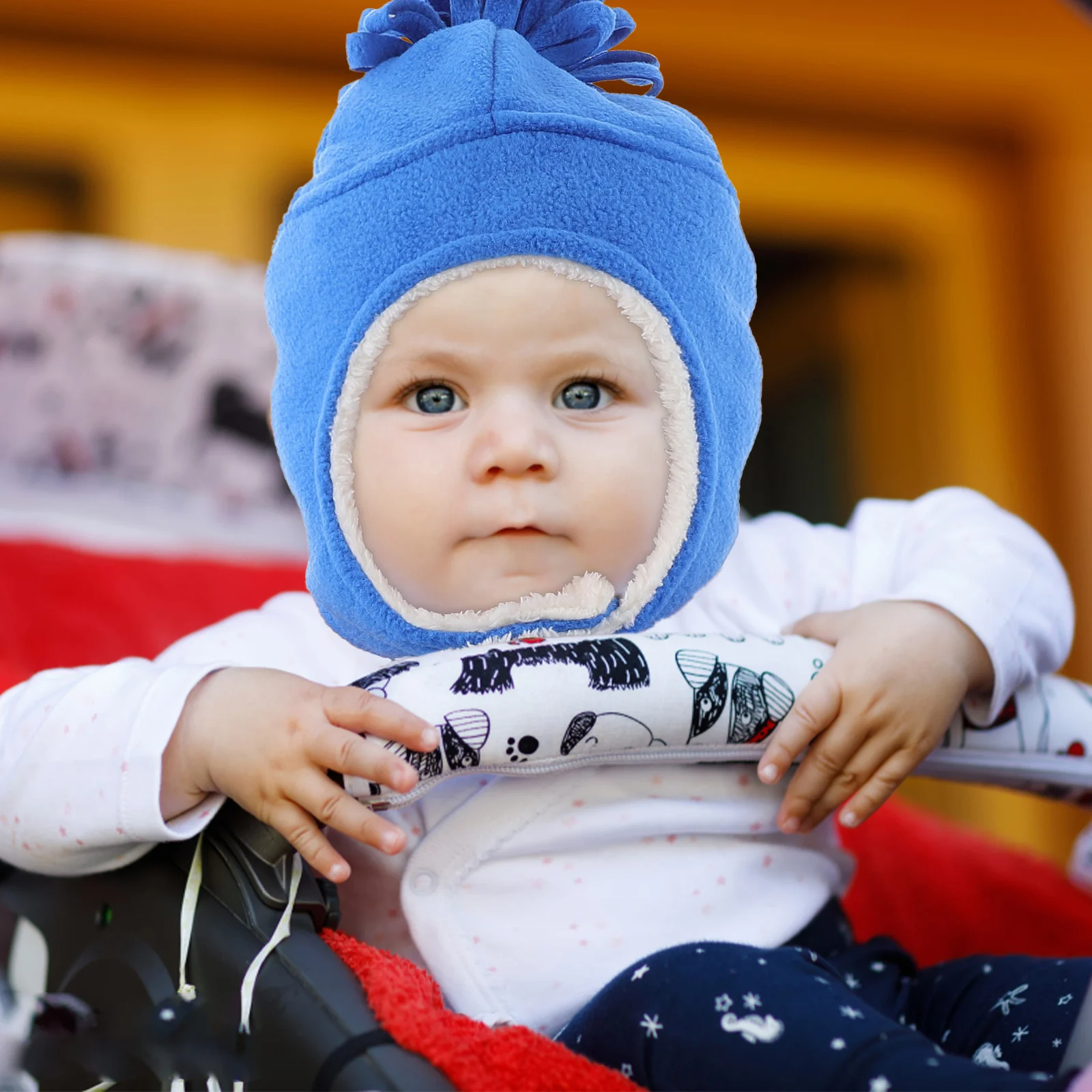 1 مجموعة الوليد الطفل الصياد إيرفلاب قبعة وقفازات دافئة مجموعة قبعات الشتاء الرضع مهرجان الشتاء هدية المشي في الهواء الطلق التصوير الفوتوغرافي