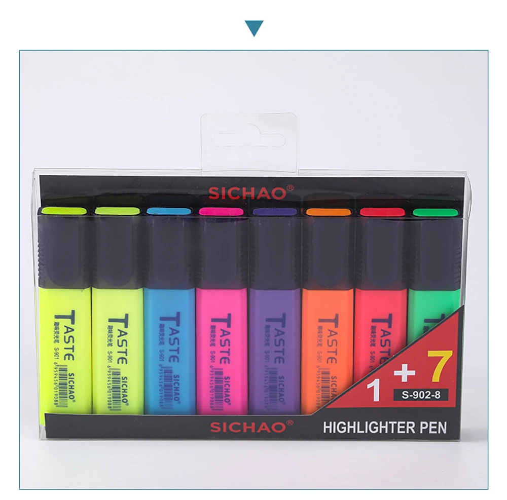 4/6/8 farben Textmarker Schräge Spitze Fluoreszierende Stifte Wischfest Für Student Geschenk Kunst Büro Schreibwaren Schule Liefert – Detail 4
