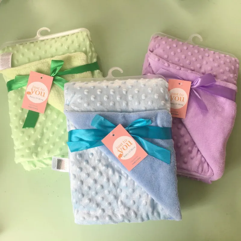 

76*102cm Baby Blanket Cute Infant Baby Warm Double Layer Blanket Swaddle Bedding Accessories Summer Blankets