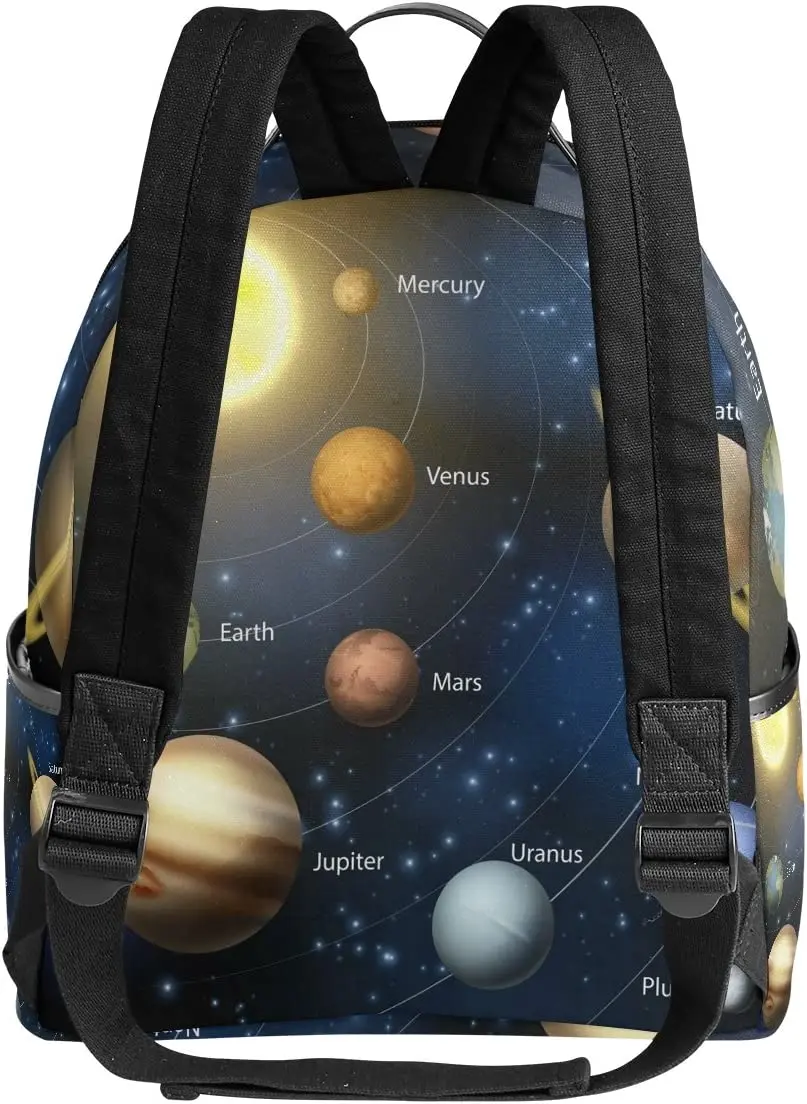 Planet Solar System Polyester Backpack School Travel Bag