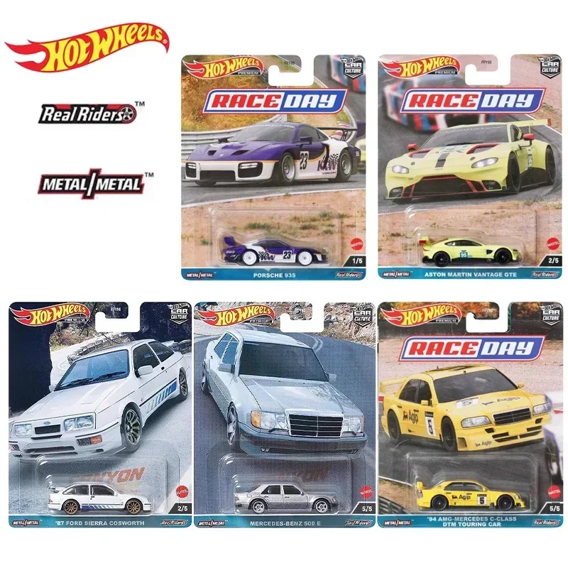 Original Hot Wheels Car Culture Race Day Kid Toy for Boy Premium Vehicle 1/64 Diecast Audi R8 Ford Capri Porsche 935 Collection