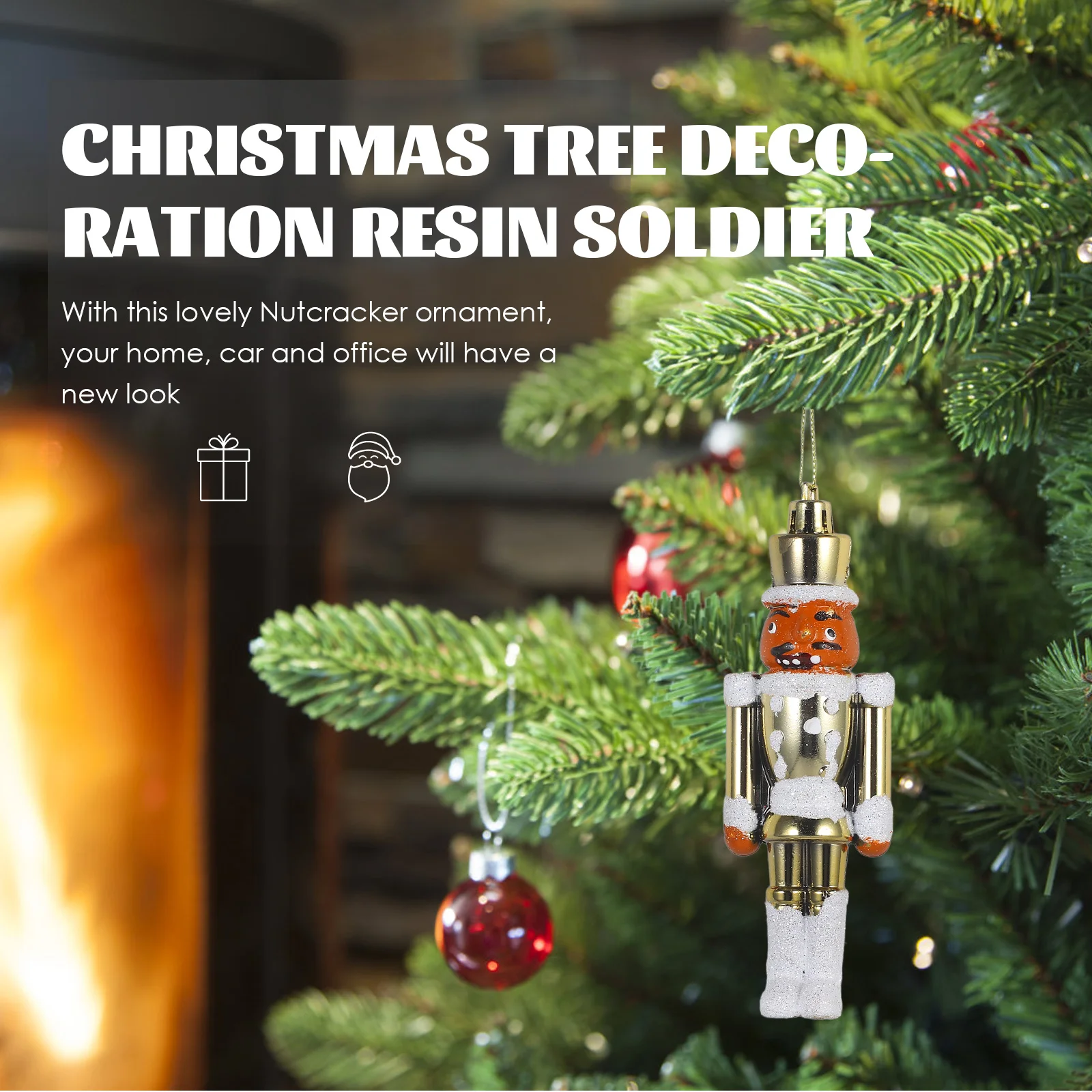 

3Pcs Hanging Christmas Nutcracker Decoration Festive Nutcracker Ornaments for Indoor Outdoor Xmas Decor Tree Party Gift Idea