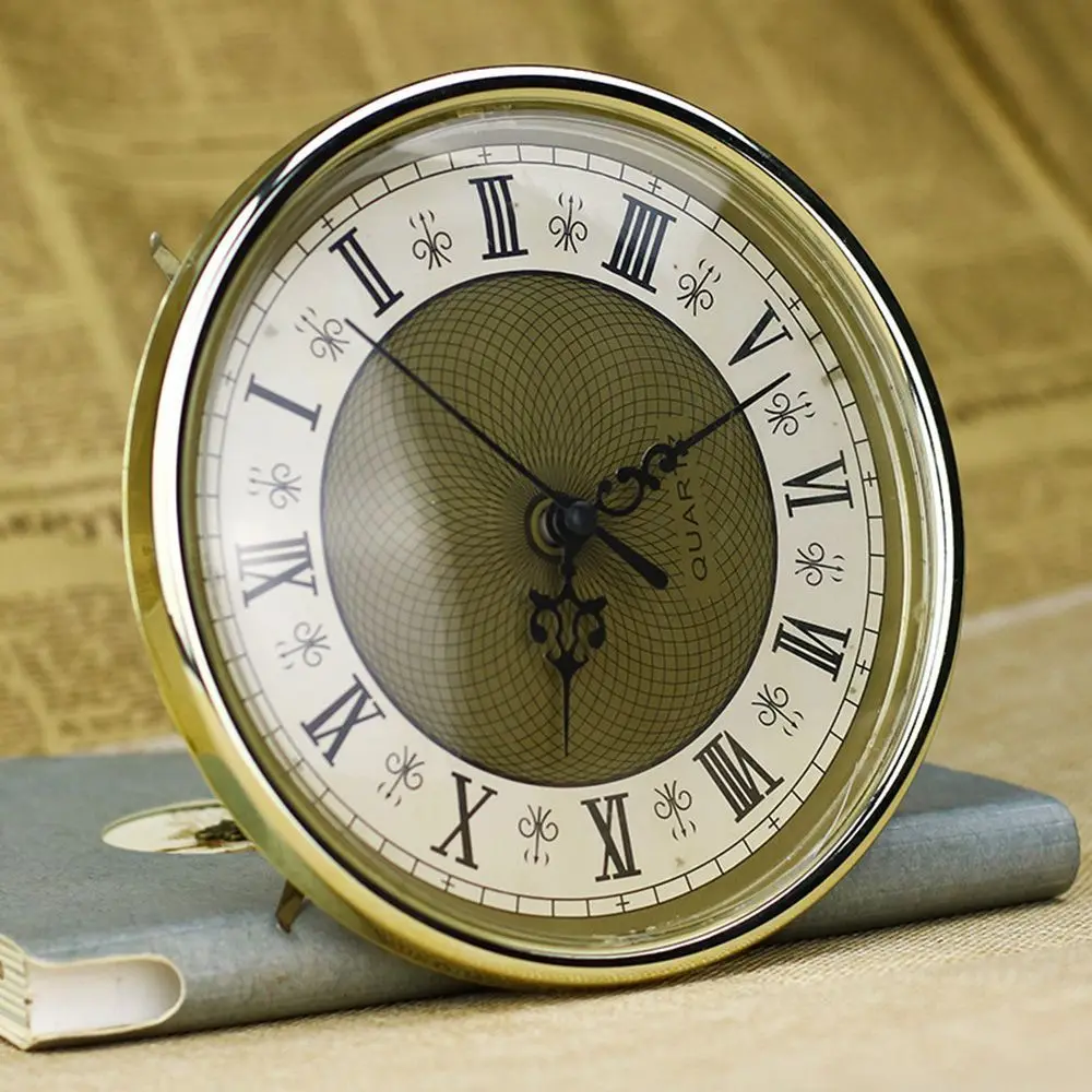 Practical Roman Numeral Gold Trim Repair Replacement Clock Quartz Mechanism Shellhard  Movement Insert  DIY Parts