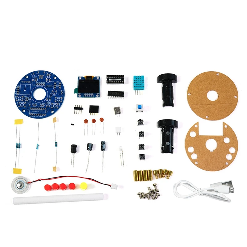 

USB Humidifier Electronic DIY Welding Kit Circuit Board OLED Display Temperature And Humidity Atomizer DIY Parts