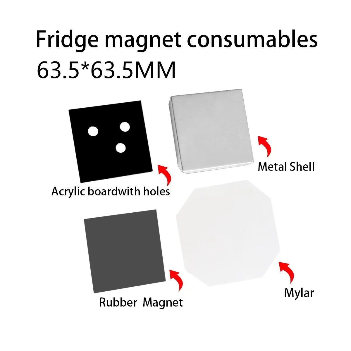 Custom DIY Photo Angular Corner Fridge Magnet Button Badge Making Machine Button Maker
