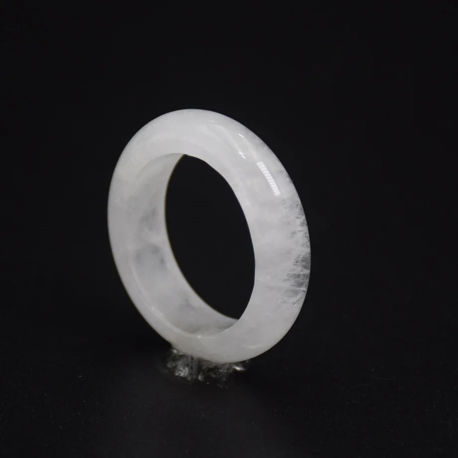 Simple Healing Crystal Band Rings Natural Stone Quartz Agates Jaspers Dainty Finger Solid Ring Women Fashion Minimalist Jewelry view 5
