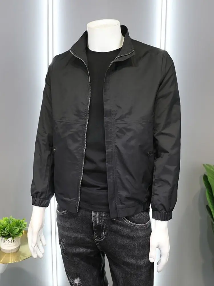 سليم صالح الرجال Jaet لون نقي Sli رداء علوي غير رسمي الراقية ملابس خارجية ربيع الخريف النسخة الكورية الجديدة الشباب معطف Faionable