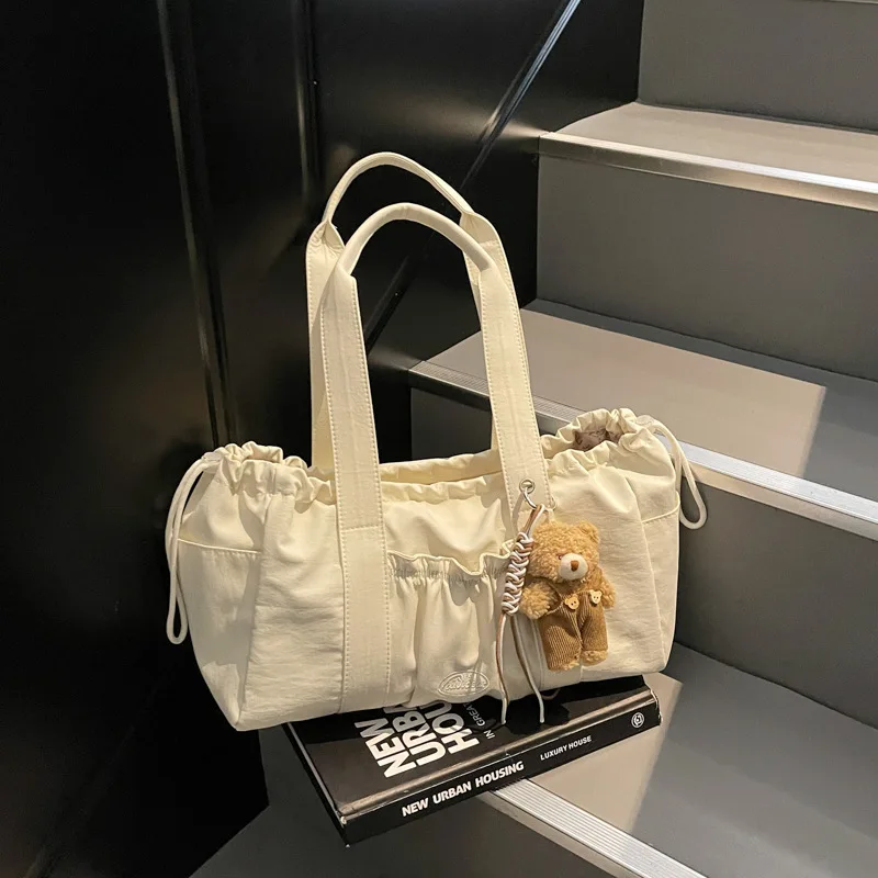 

2025 New Pleated Oxford Tote Bag for Women - Fashion Casual Minimalist Shoulder Handbag, Premium Niche Design