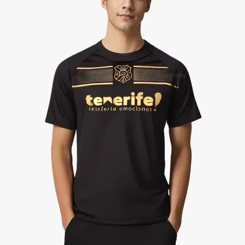 24-25 La Liga Hot Selling Team Tenerife Top Summer Leisure Sports Outdoor Loose Top 3D Printed T-shirt Non Customized