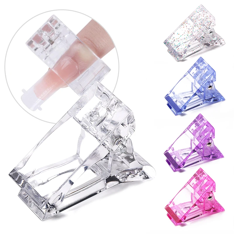 Nail Clips Acrylic Extension Tips For Nail Fake Quick Building Fingernail Extension UV Clamps Manicuring Nail Art Build Tool Set