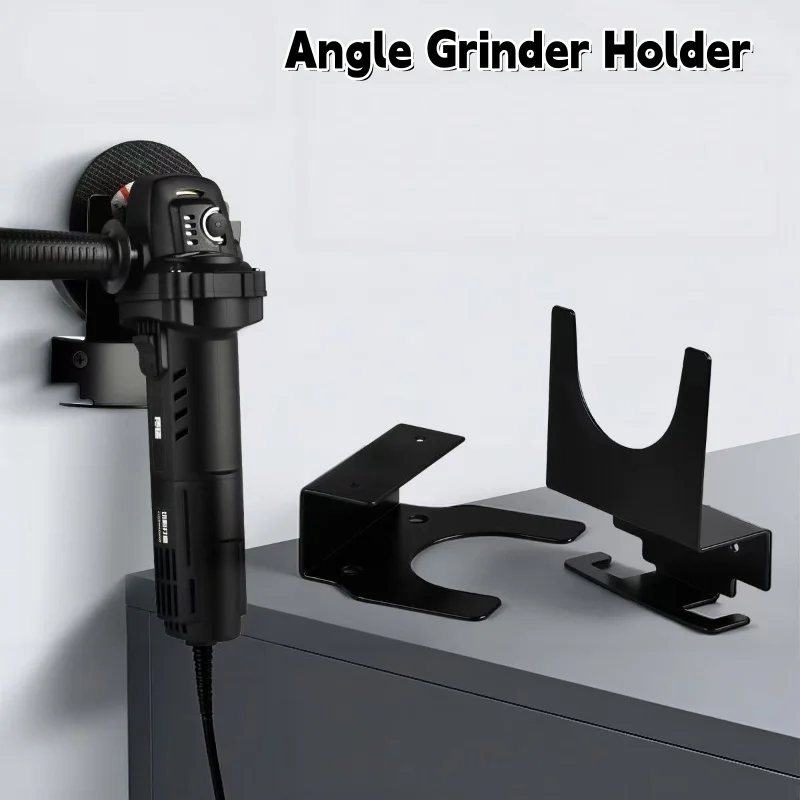 Heavy-Duty Metal Angle Grinder Holder -Wall Mount Storage Rack for 5 Inch Angle Grinders,Cutters & Polishing Tools Space-Saving