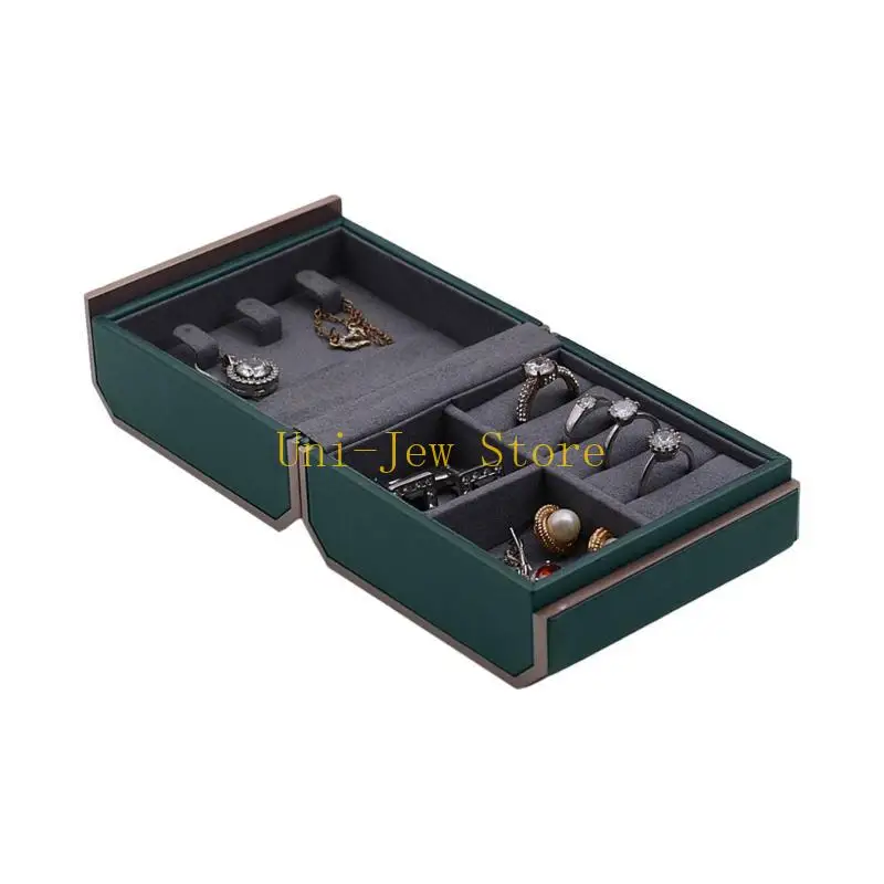 صندوق تخزين المجوهرات المحمول بسعة 40 جيجابايت، حامل السفر للنساء، منظم القرط الأنيق