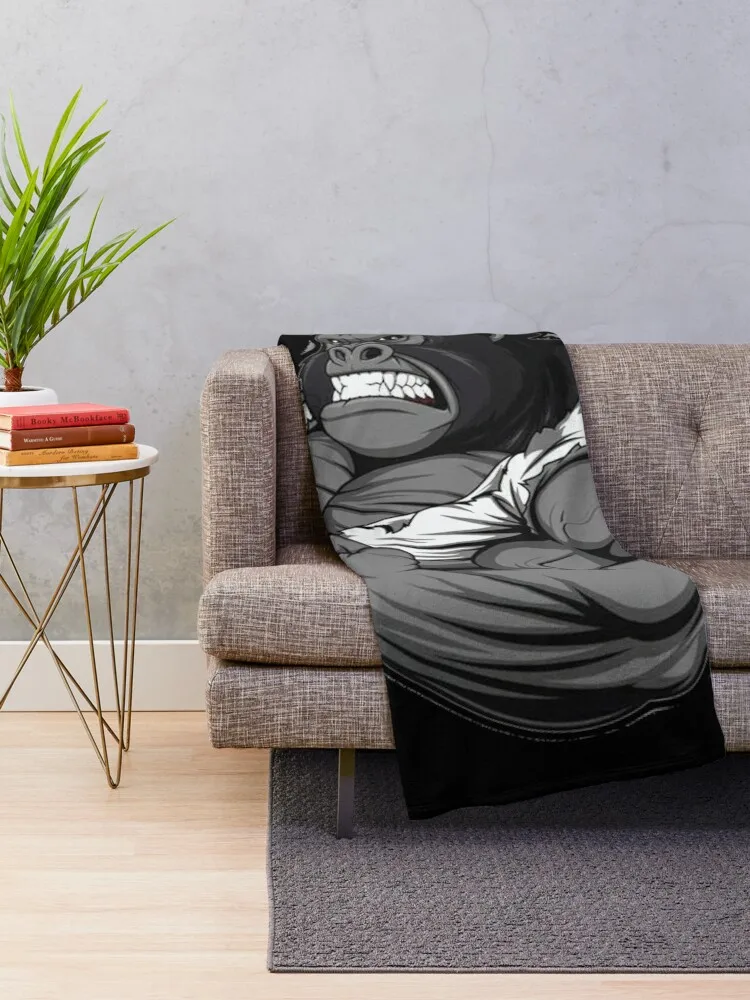 Shred Silverback Grin Physique Throw Blanket Soft Big Loose Summer Blankets For Sofas Blankets