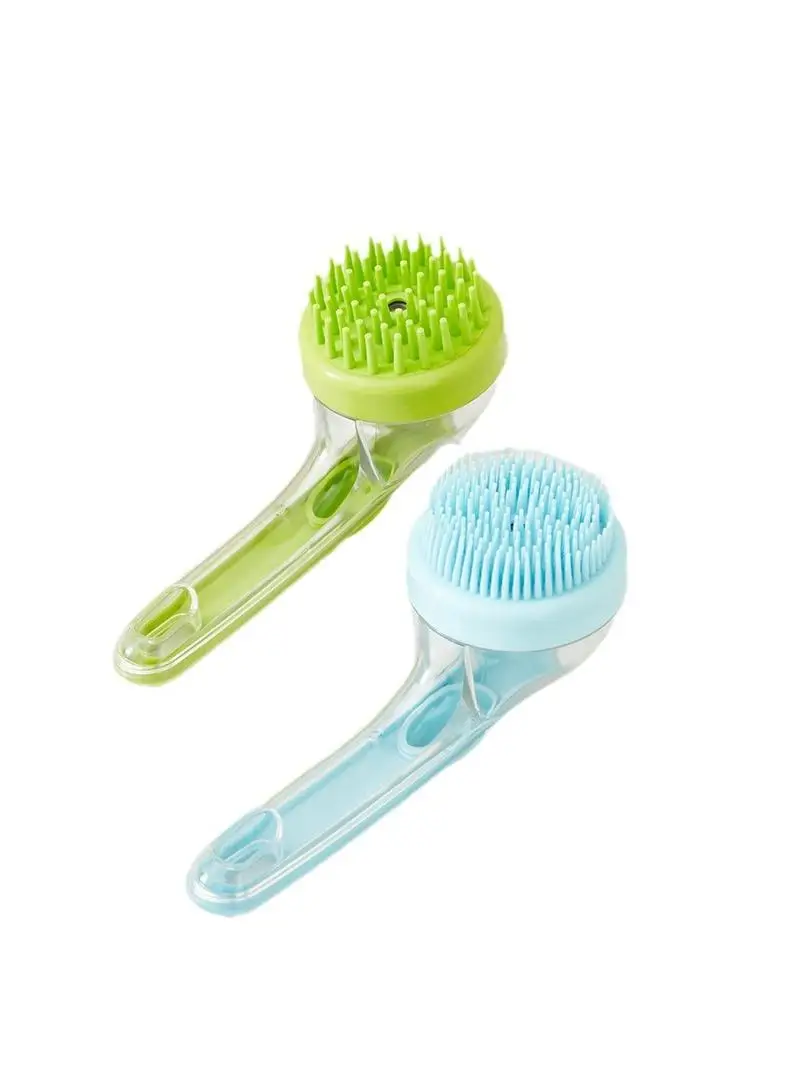 

New Long Handle Silicone Hair Bru Massage Comb Bathing Bath Bru Head Scratching Tool Home Use ampoo Waing Tool