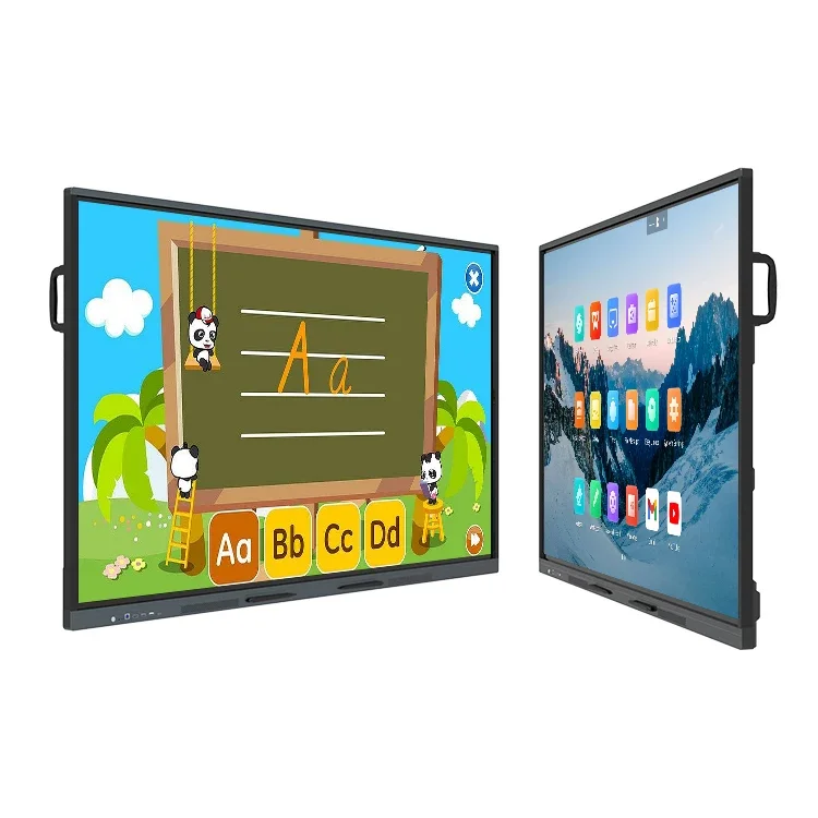 55/65/75/86/100 Inch Touch Screen LED Display TV Flat Digital Meet LCD Smart White Interactive Board Panel Price Whiteboard