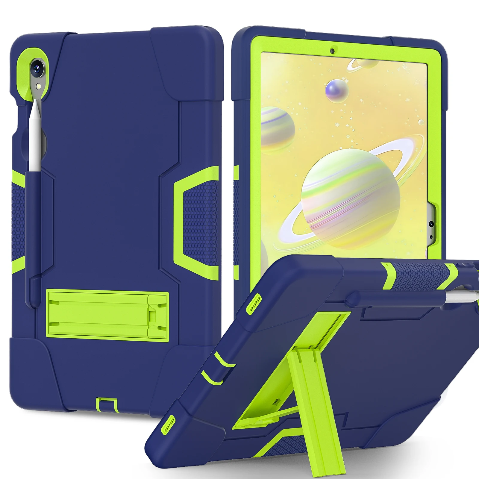 

Case Universal For Samsung Galaxy Tab S10 Lite S9 FE SM-X400 X406 X520 X526 X710 X716B X510 X516 Built-in Kickstand Rugged Cover