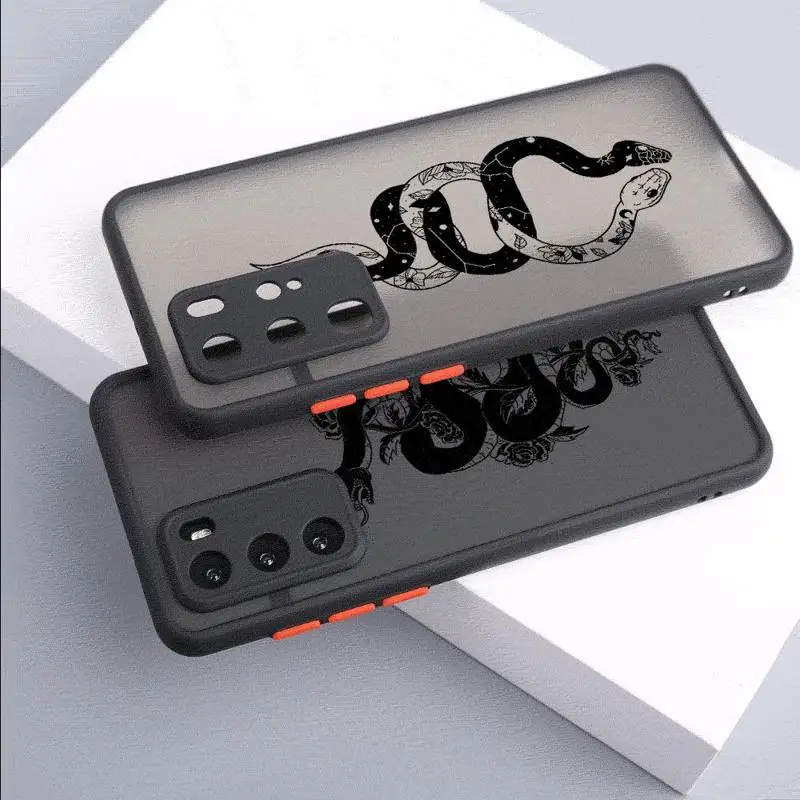 Snake Graphic Phone Case for Xiaomi Poco X3 Pro M3 M5 M5s X3 NFC X4 GT X5 Pro C40 F3 C50 C51 Shockproof Matte Cover fundas