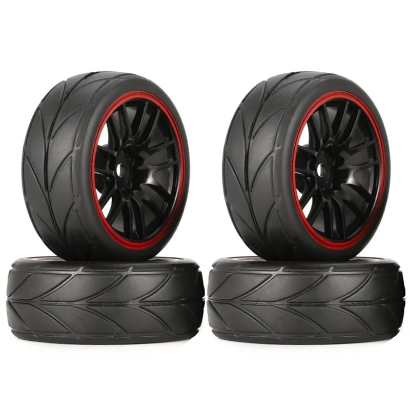 1/10 RC Racing Car Tires on Road Touring Drift Car Tyre Wheel for Tamiya TT01 TT02 TA06 XV-01 PTG-2 HPI WR8 Kyosho HSP