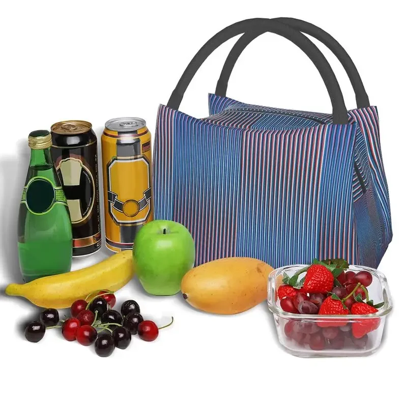 Custom Carlos Cruz Diez Lunch Bags Women Cooler Warm Insulated Lunch Box for Picnic Camping Work Travel