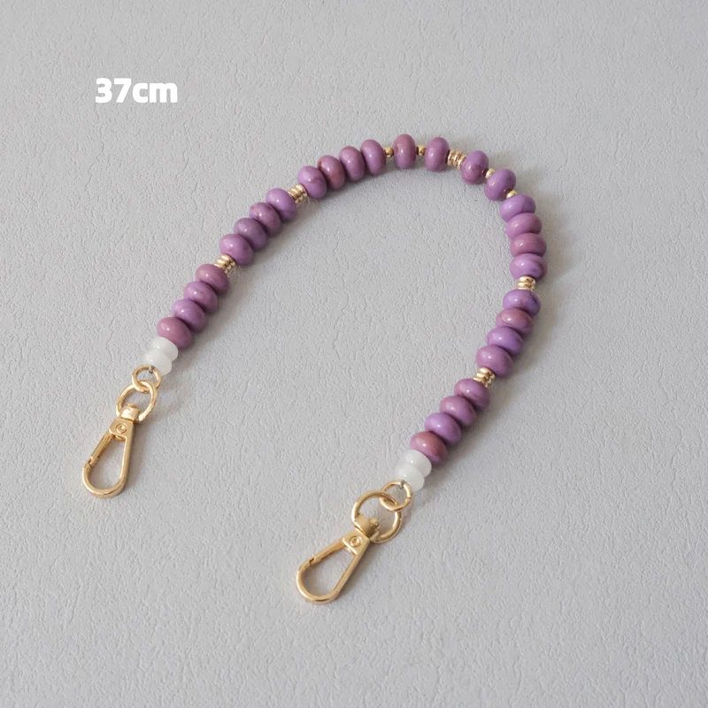 Neues Mode-Accessoire für Damenhandtaschen: Abnehmbare, solide Perlenketten, niedlicher Acryl-Luxusriemen, eleganter Taschengriff mit Perlenkette für Damen. – Detail 10