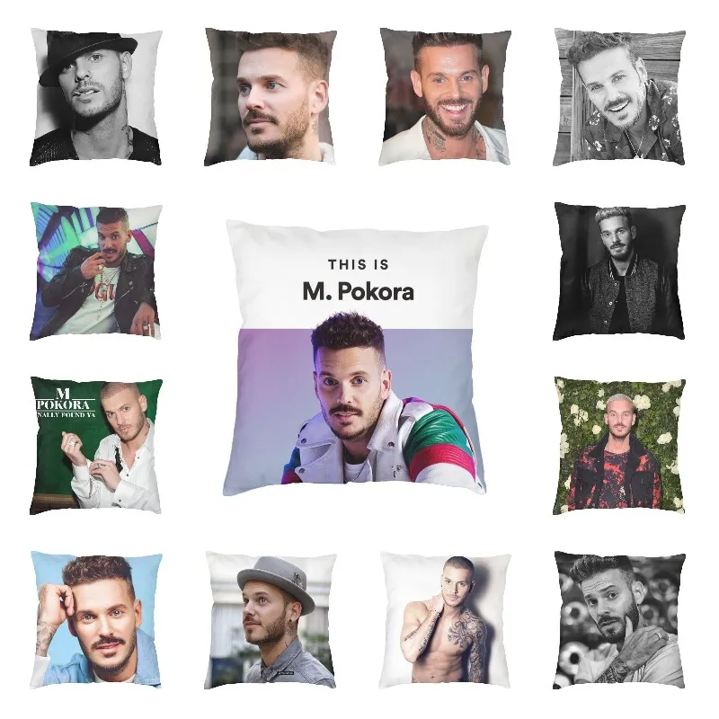 

This Is Matt Pokora Throw Pillow Case Home Decorative 3D Double-sided Printed France Actor Square Cushion Cover for Sofa