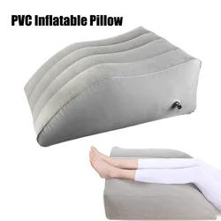 Almohada inflable para piernas, cojín para pies, almohada de elevación para piernas, almohada de cuña para dormir, portátil de PVC para viajes, Camping