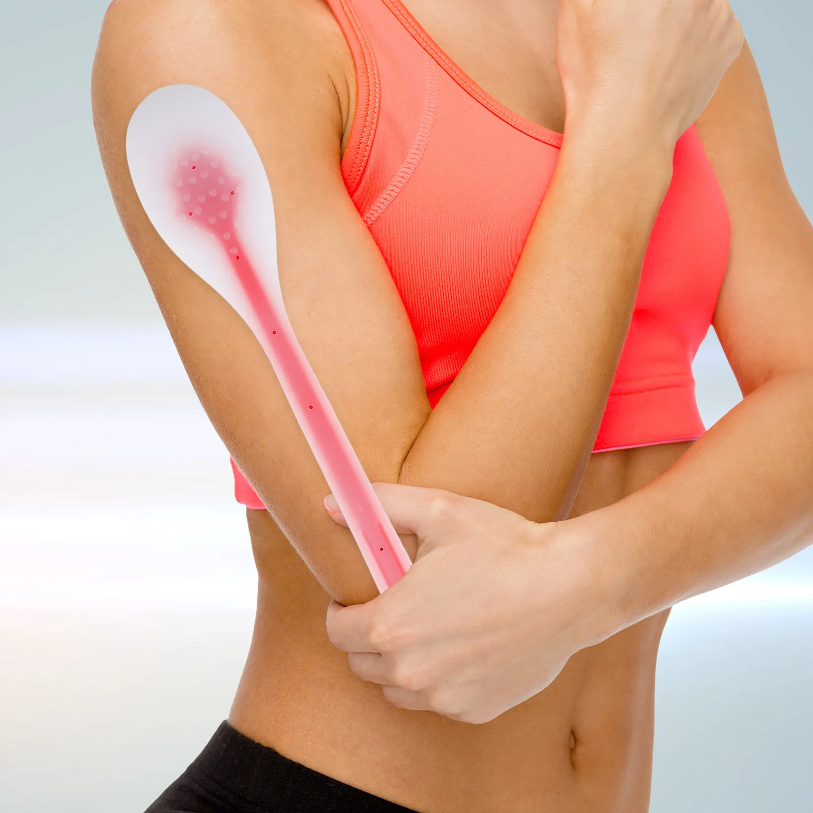Back Lotion Applicator Ergonomic Handle Soft Bristles Detachable Brush Head Easy Clean Body Lotion Application Shower Scrubber