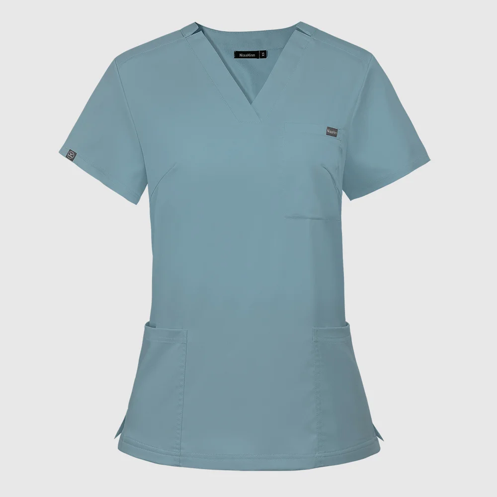 Women Short Sleeve Dentistry Clinic Scrub Tops Beauty Salon Blouse Nurse Uniforms Labtop Hospital Overall Pet Grooming Shirts