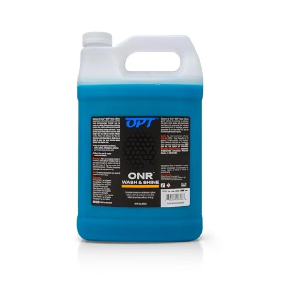 

Optimum Rinse Wash and Shine Version 5 - Advanced Rinseless Car Wash Soap Formulated for Comprehensive Auto Detailing Applicati