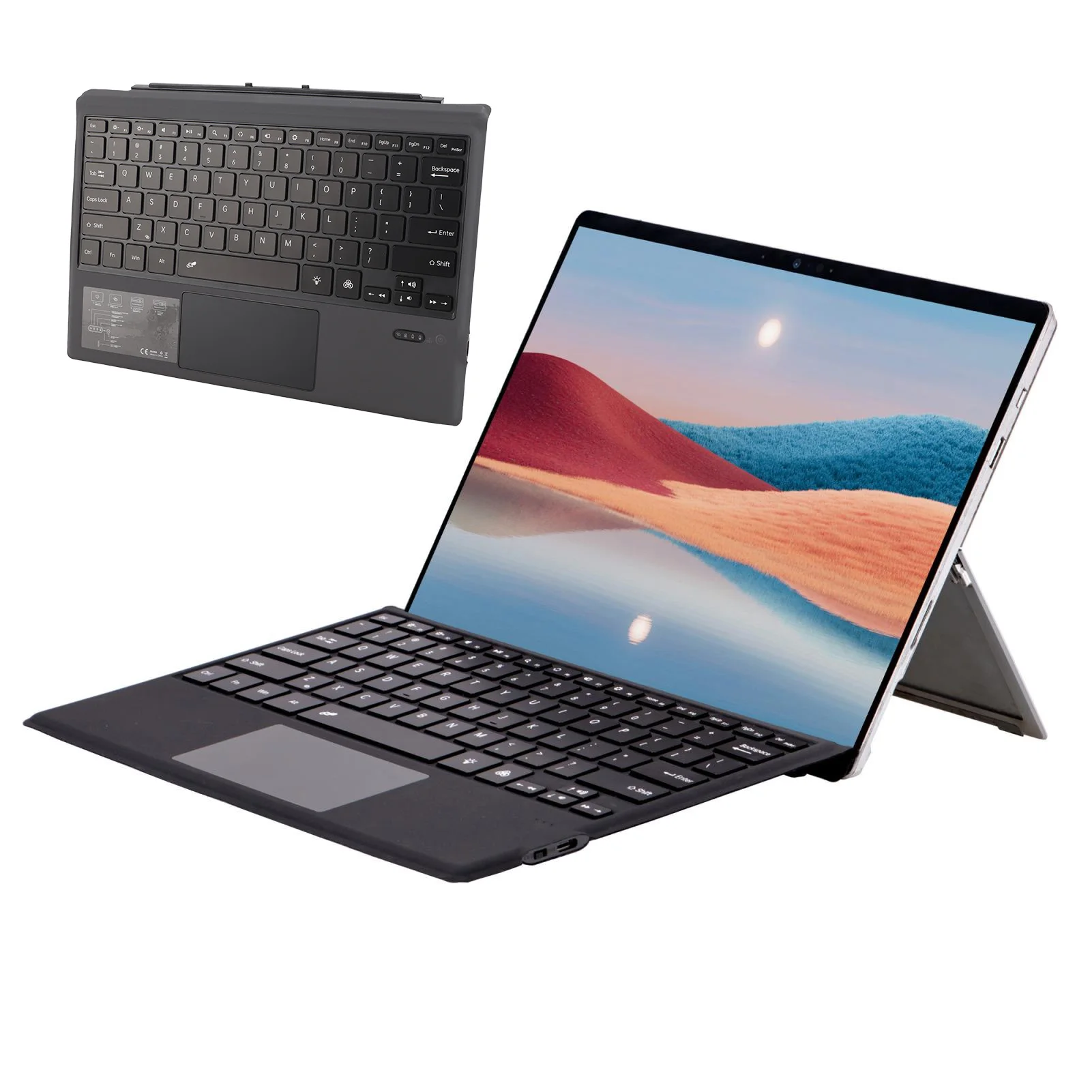 Magnetic Bluetooth5.0 Keyboard Colorful Backlight Multi Touchpad Wireless Tablet Keyboard for Microsoft Surface Pro 3 4 5 6 7