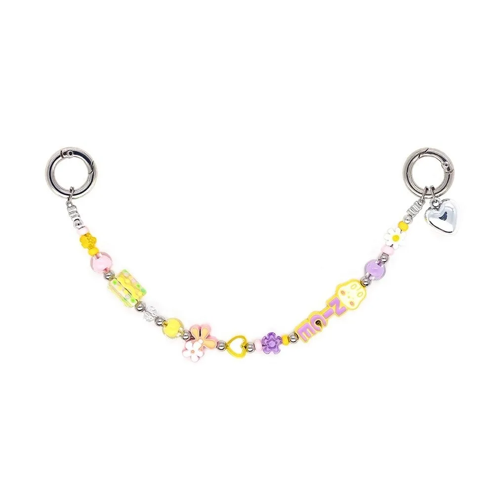 

Забавная цепочка для телефона из бисера Y2K, цветная сумка из сплава смолы, очаровательная сумка ручной работы, модные аксессуары в форме рыбы для девочек