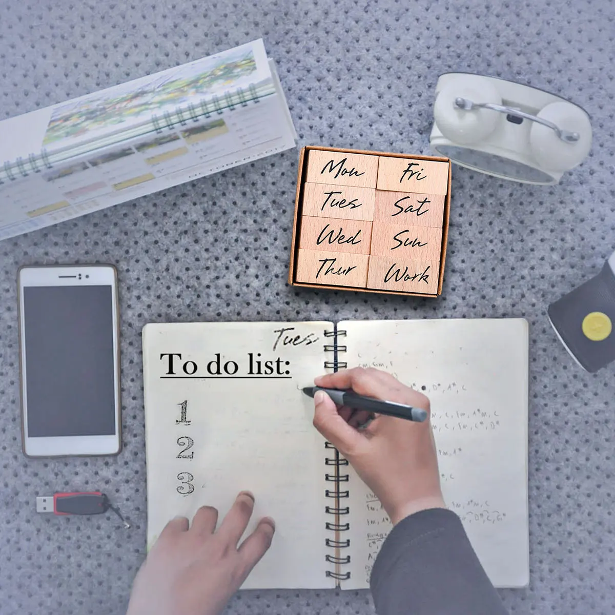 

16Pcs Wooden DIY Week Letter Stamp Set Rubber Abbreviation Seals for Scrapbooking Diary Album Handmade Decor Week Letter Seals