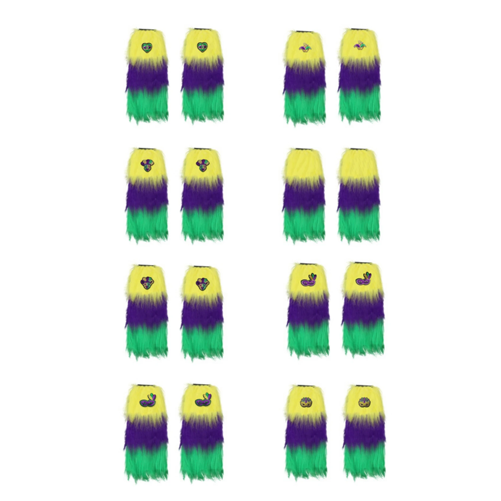 Calentadores de piernas de felpa de tres colores para mujer, trajes de actuación de vestir de noche, calentadores de piernas de otoño, moda de baile de carnaval