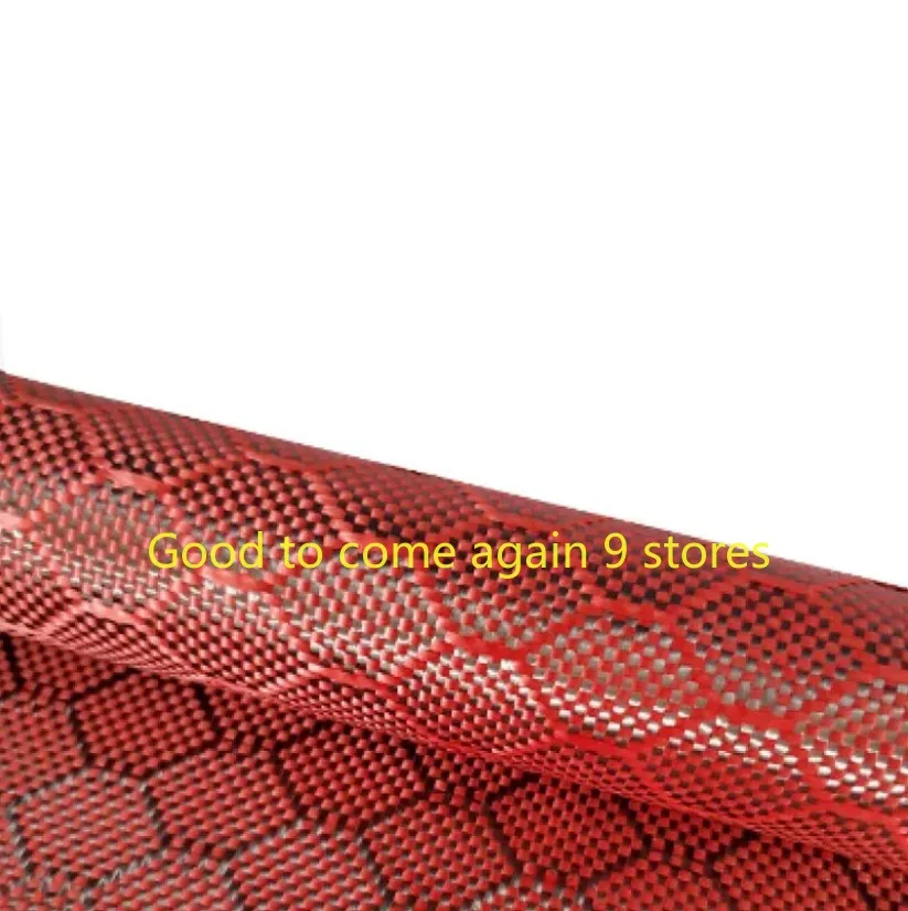 1pcs Aramid Carbon Fiber and Blended Plain Twill Sample/red, Blue, Purple, Gray, Black, Yellow and Green Silk Fabric