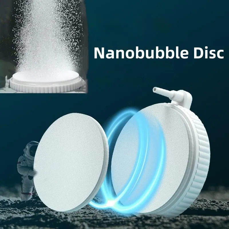 2023 Nano Aquarium Air Bubble Stone Oxygen Pump Fish Tank Aerator Nano Bubble Plate Mute Oxygen Supply Stone peceras y acuarios