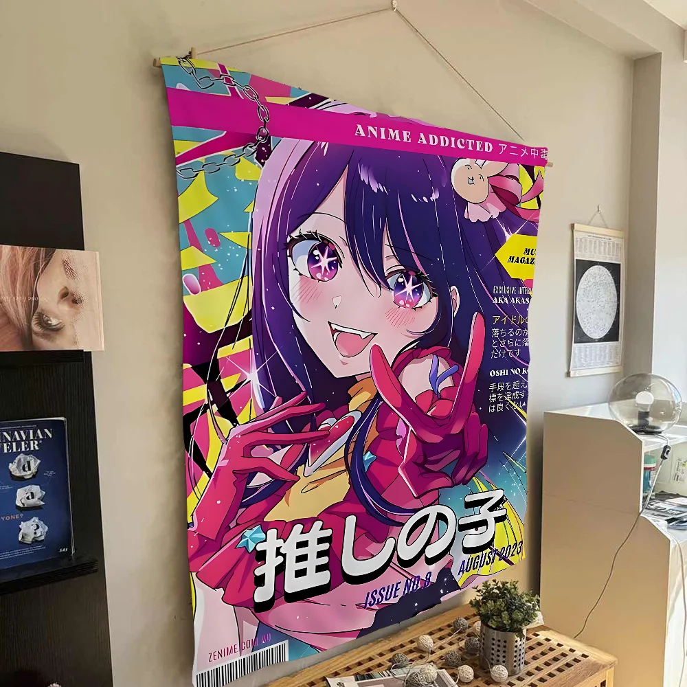 Japan Pop Anime Oshi No Ko Wandteppich Kunstdruck Günstige Hippie Wandbehang Böhmische Wandteppiche Mandala Kunst Home Decor