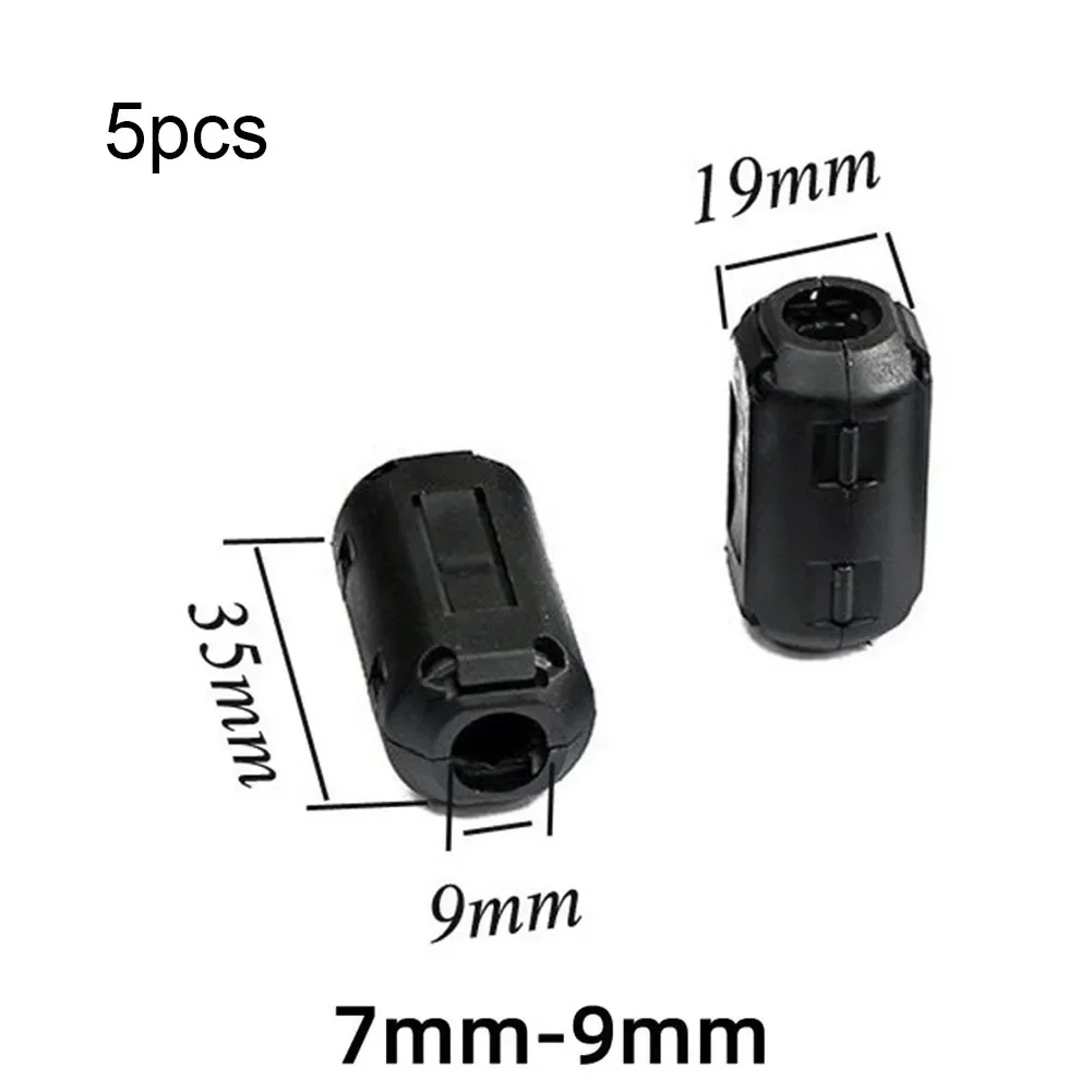 Nichel zinco Ferrite 3.5/5/7/9/13mm nucleo toroidale Ferrite Bead Clip Choke EMI RFI Noise Filter Clip Soft Magnetic Anti-jamming