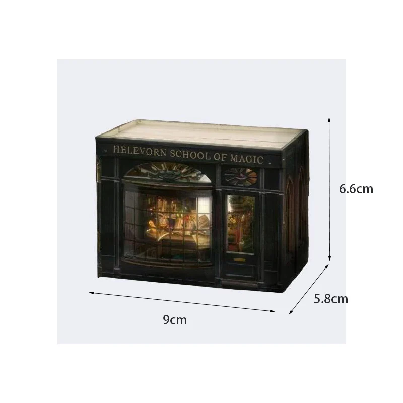 OUZEY フリップページ 3D 木製キューブ DIY キット - 「魔法の冒険」ミニパズルキューブ、接着剤不要のプレカットモデル、クリエイティブな魔法のおもちゃギフト