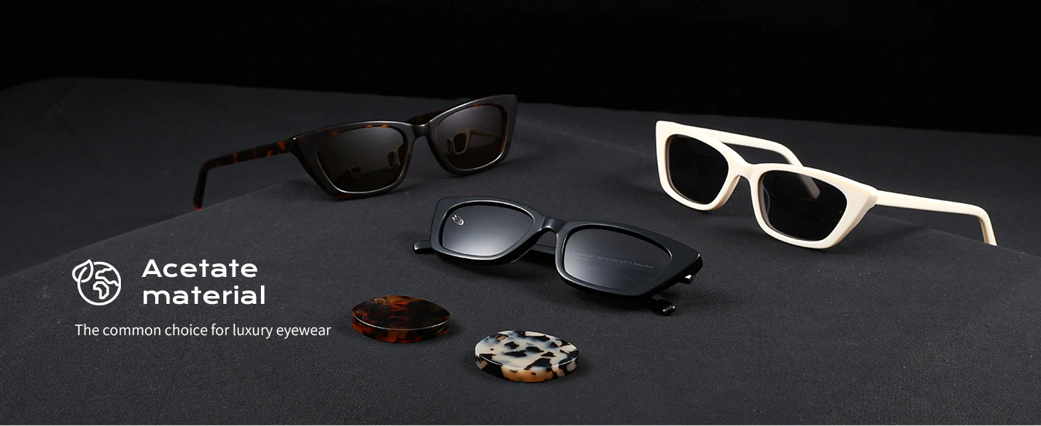 ZENOTTIC Kleine Cat Eye Polarisierte Sonnenbrille Damen Fashion Shades UV-Schutz Handgefertigte Acetat-Sonnenbrille Trendy – Detail 3