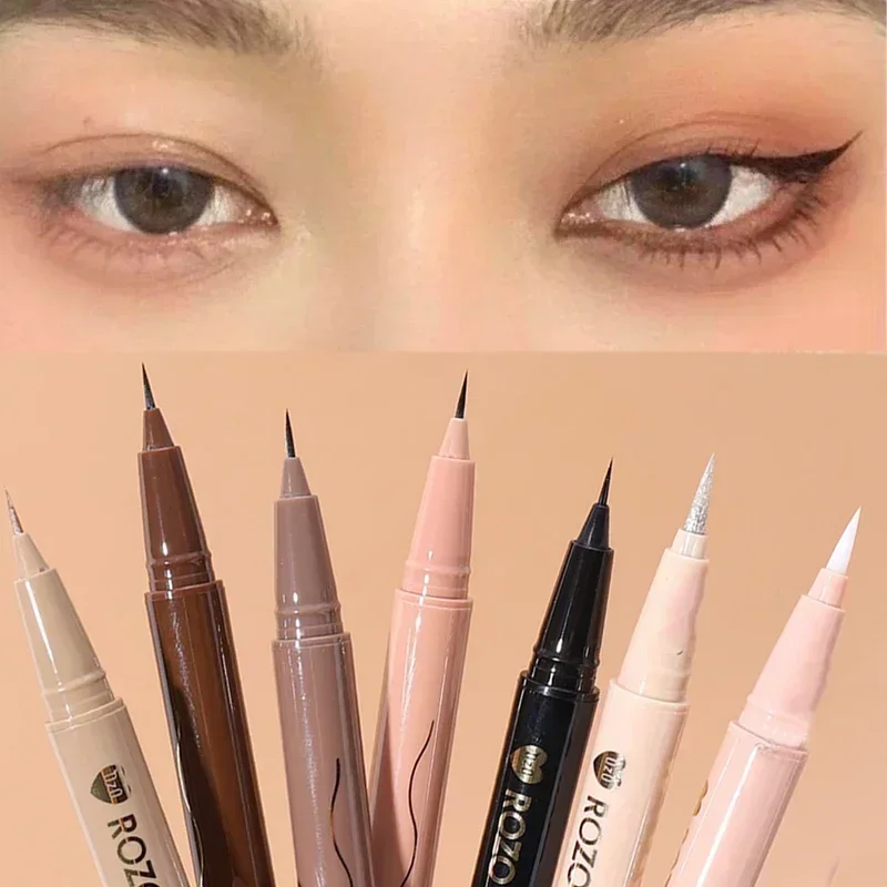 7 Kleuren Matte Glitter Eyeliner Potlood Waterdicht Diamant Champagne Goud Helderder Zijderups Markeerstift Eyeliner Oogmake-Up