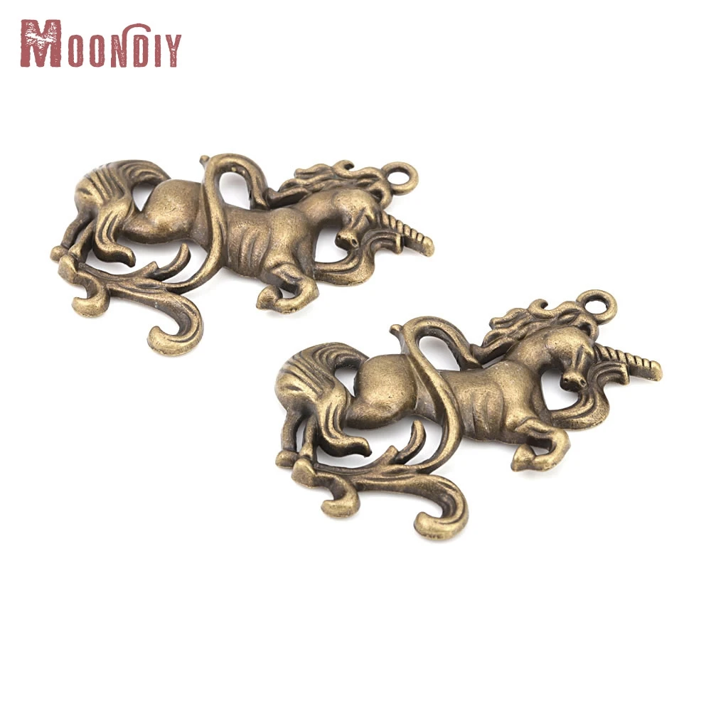 

10PCS Antique Bronze Vintage Style Zinc Alloy Unicorn Horse Charms Pendants Jewelry Making Supplies Necklace Accessories