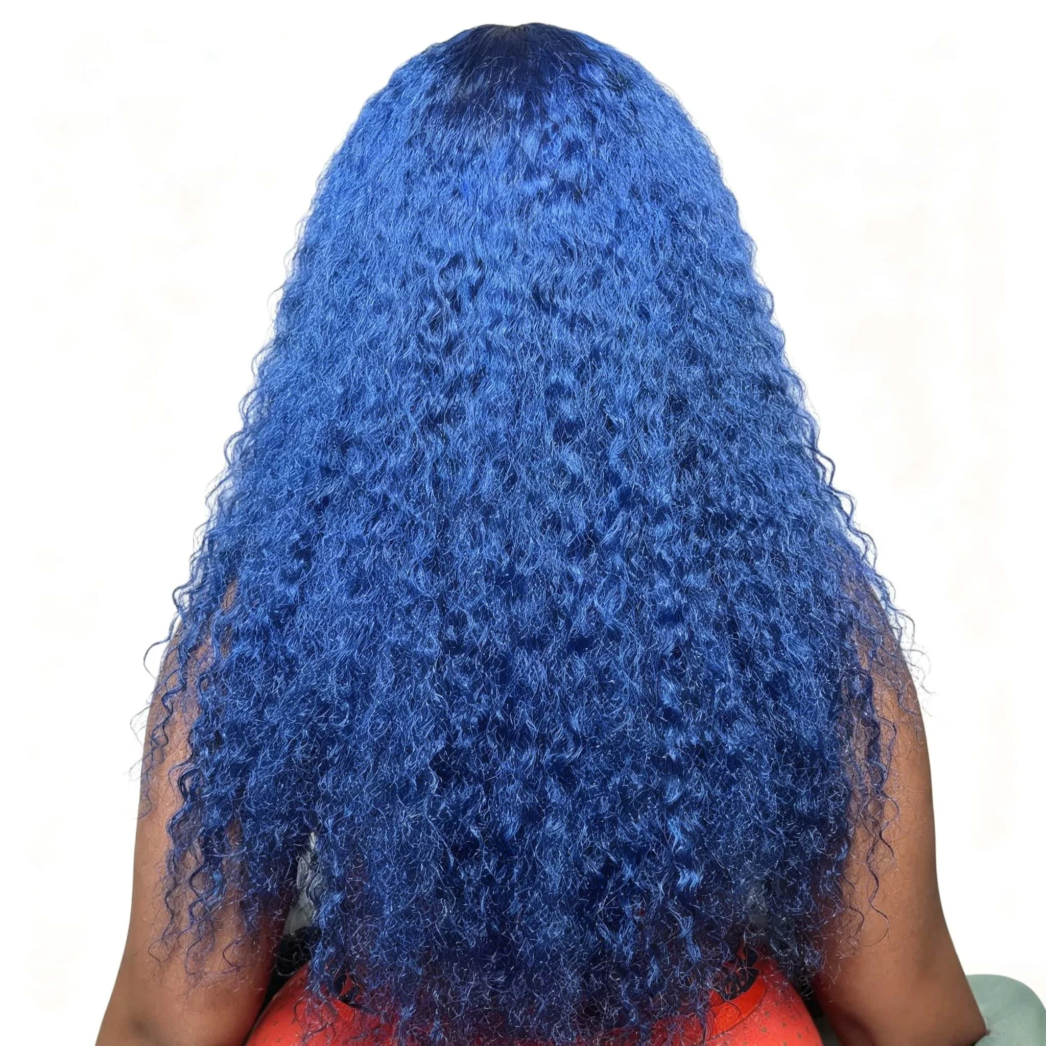 Dark Blue Curly Human Hair Wig 13x6 13x4 Lace Front Wig Pre Plucked Brazilian Virgin Transparent Lace Frontal Wig For Women 250%
