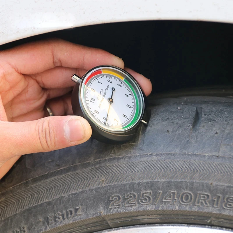 Reifenprofiltiefenmesser Auto-Reifenprofilmessgerät Hochpräzises Reifenmesswerkzeug mit Aufbewahrungstasche Auto-Zubehör