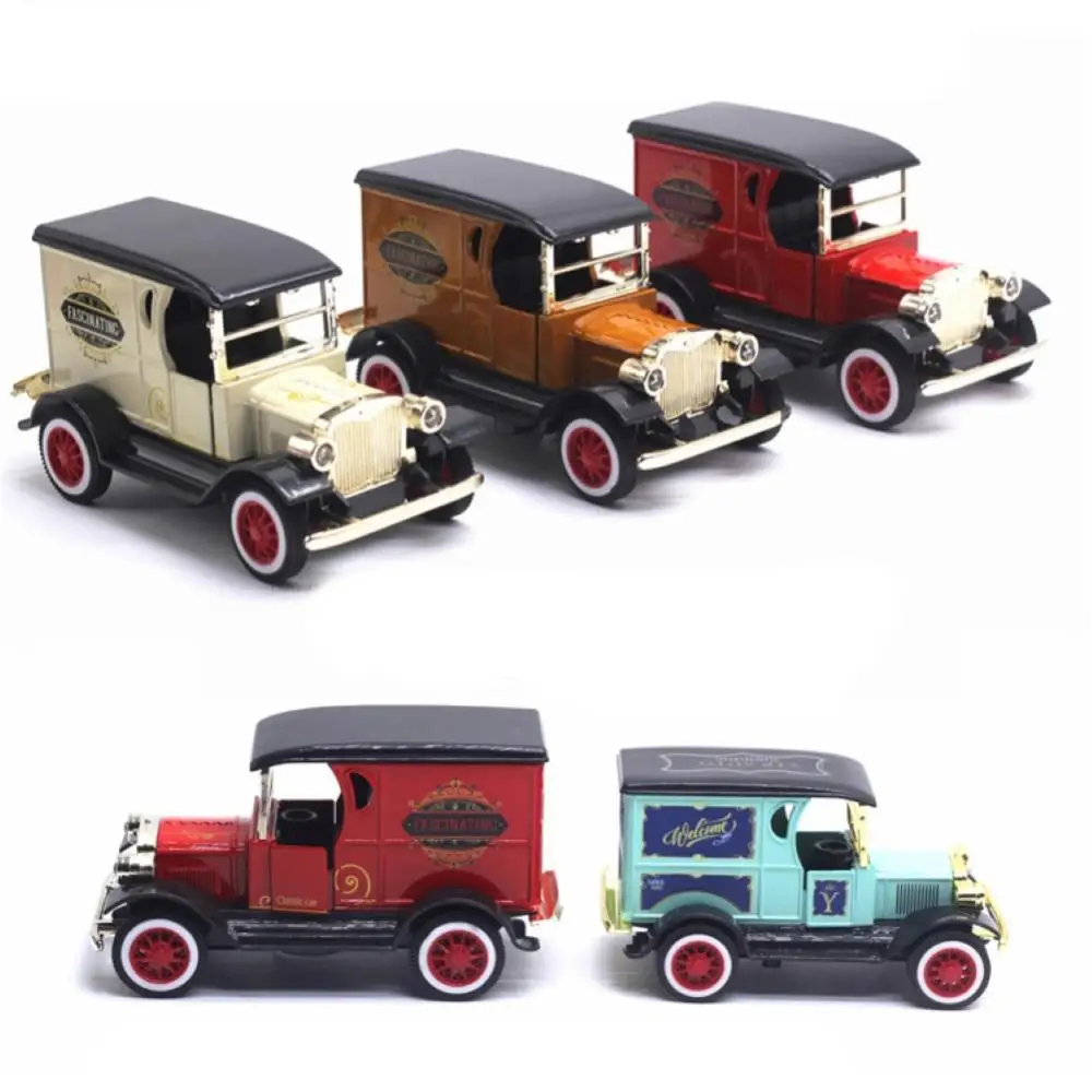 Vehicle Alloy Model Light Kids Toy Classic 1/32 Vintage Convertible Car Sound Kids Toy