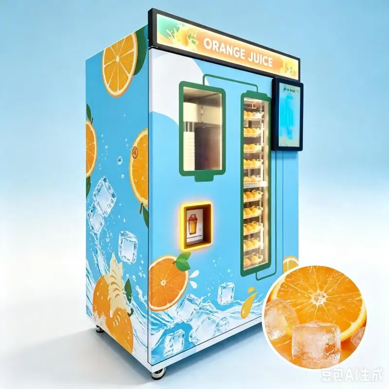 Customized Fresh Orange Juice Vending Machine Automatic Citrus Beverage Maker With Digital Payment System
