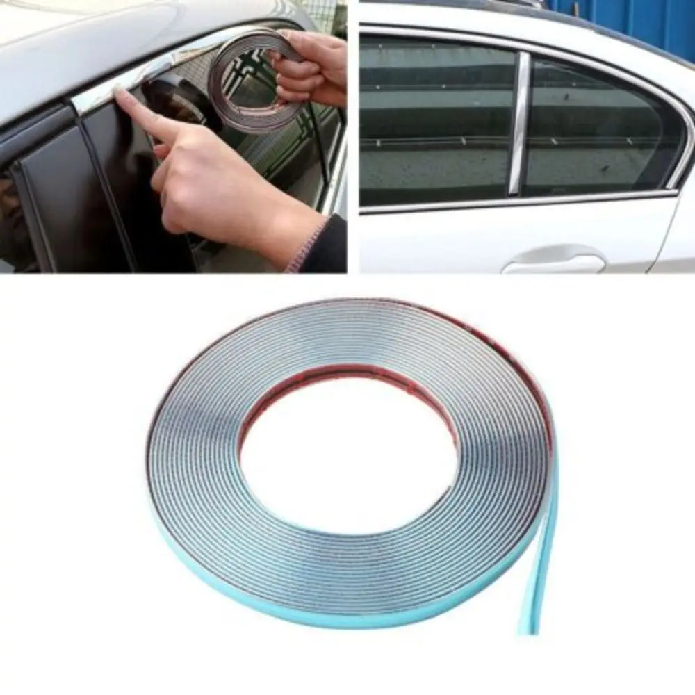 Window Frame Car Decorative Strip Electroplate Bright Strip Sticker Anti-Collision Strip External Modification Car Exterior Trim